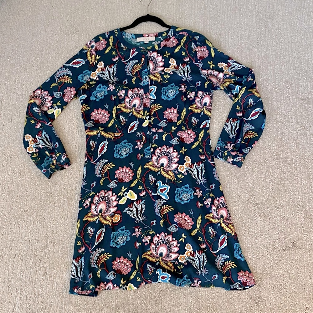 Paisley button down dress